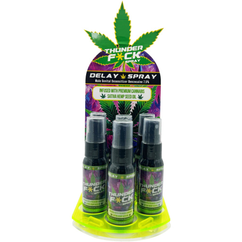 Thunder F*Ck Male Climax Control Spray Six Bottle - Display