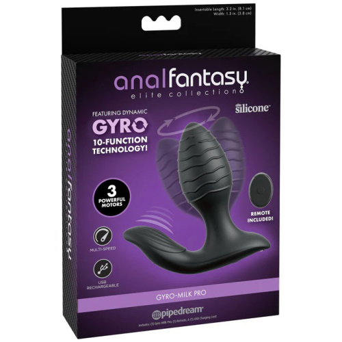 Anal Fantasy Elite Gyro - Milk Pro - Black