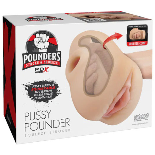 Pdx Plus Pussy Pounder Squeeze Stroker - Light