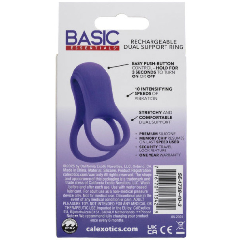 Basic Essential Rechargeable Dual Support Ring - Purple