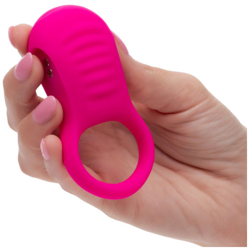 Basic Essentials Rechargeable Ridge Rider Ring - Pink