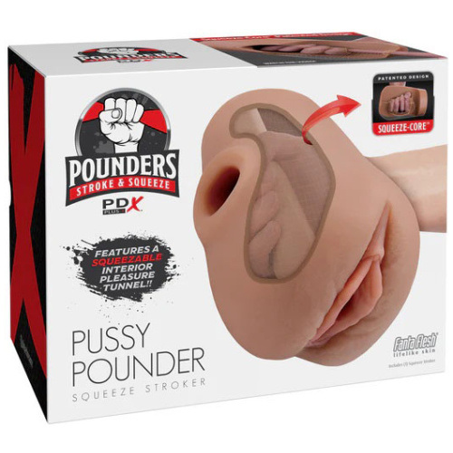 Pdx Plus Pussy Pounder Squeeze Stroker - Brown