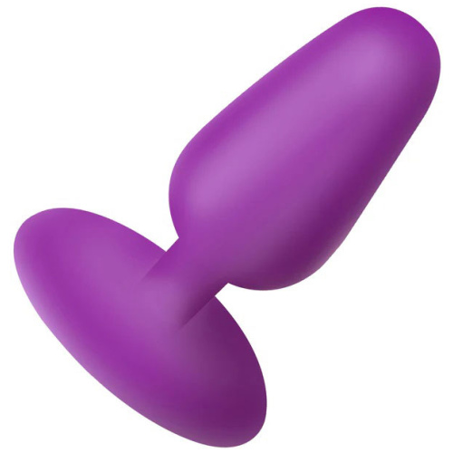 Flexible Vibrating Silicone Butt Plug - Purple