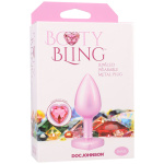 Booty Bling Metal Heart Plug - Small - Pink