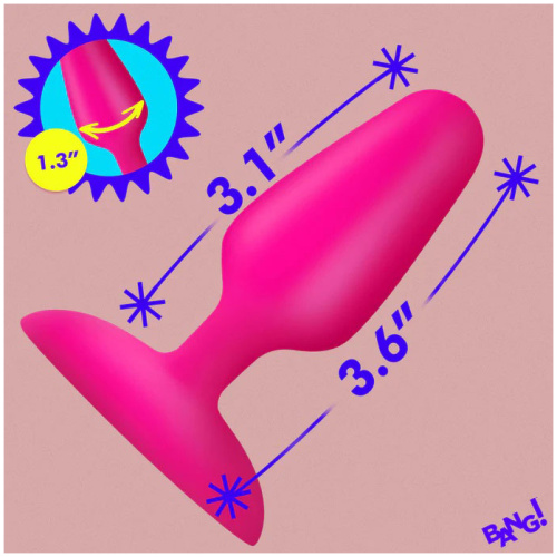 Flexible Vibrating Silicone Butt Plug - Pink