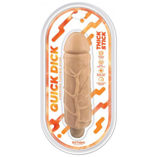 Thick Stick Quick Dick - Vibrating Flex Dildo - 5 Inch