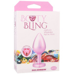 Booty Bling Metal Heart Plug - Medium - Pink