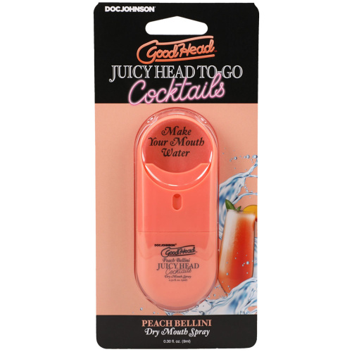 Goodhead Juicy Head Cocktails Dry Mouth Spray to-Go - Peach Bellini