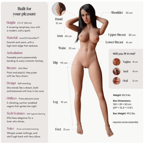 Lover Doll Maria Powered Caramel 5ft 4"