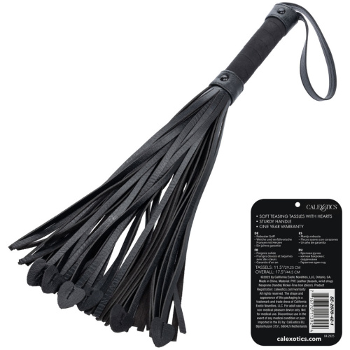 Nocturnal Collection Heart Throb Flogger - Black