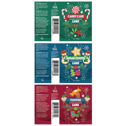 Holiday Lubricant Display of 18, 3 Flavors