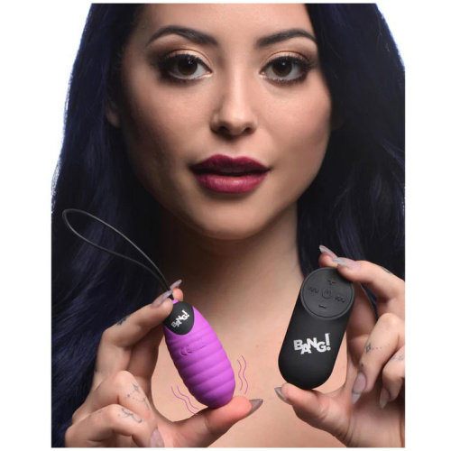 28x Ribbed Silicone Egg - Purple