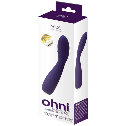 Ohni Rechargeable G-Spot Thrusting Vibe Purple