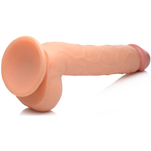 Long Logan 10 Inch Dildo With Balls - Light
