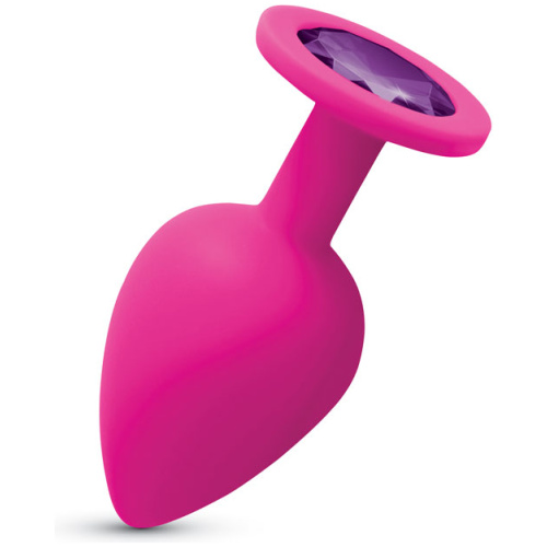 Gemma Purple Gem Pink Silicone Plug - Large