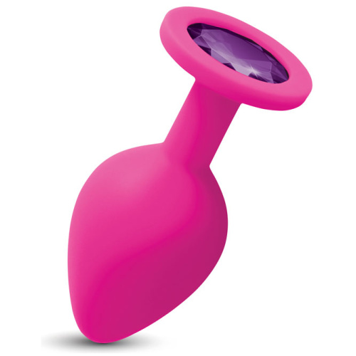 Gemma Purple Gem Pink Silicone Plug - Medium
