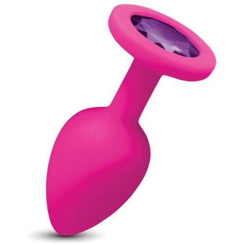Gemma Purple Gem Pink Silicone Plug - Small