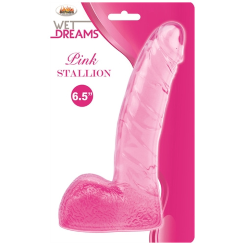 Wet Dreams Stallion Dildo With Balls - Pink