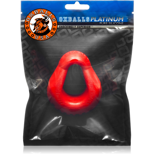 Hung Padded Cockring Oxballs - Red