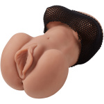 Cloud 9 Mini Body Dual Stroker Pleasure Pussy and  Ass - Tan