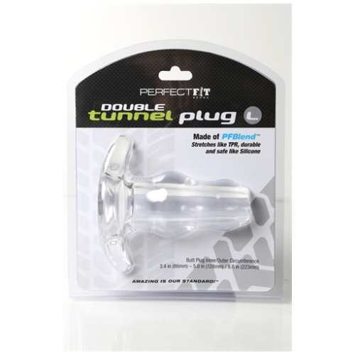 Double Tunnel Plug Large - Clear