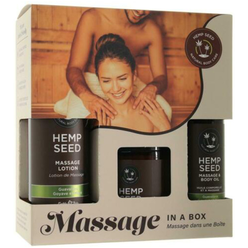 Hemp Seed Massage in a Box Gift Set - Guavalava