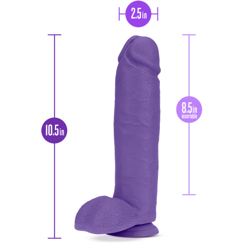 Au Naturel - Bold - Huge - 10 Inch Dildo - Purple