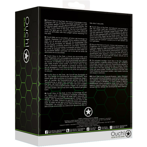 Hand and Ankle Cuffs With Hogtie - Glow in the Dark