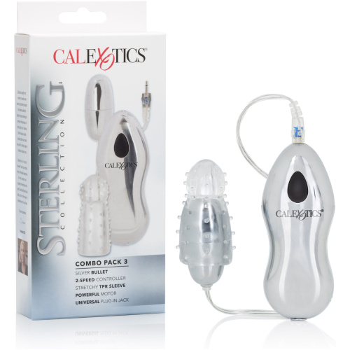 Sterling Collection Silver Bullet With 2-Speed Controller Plus Sleeve