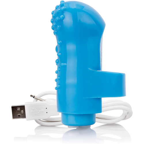 Charged Fingo Rechargeable Finger Vibe - Blue