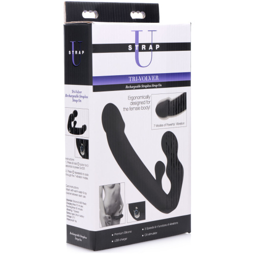 Tri-Volver Rechargeable Strapless Strap On
