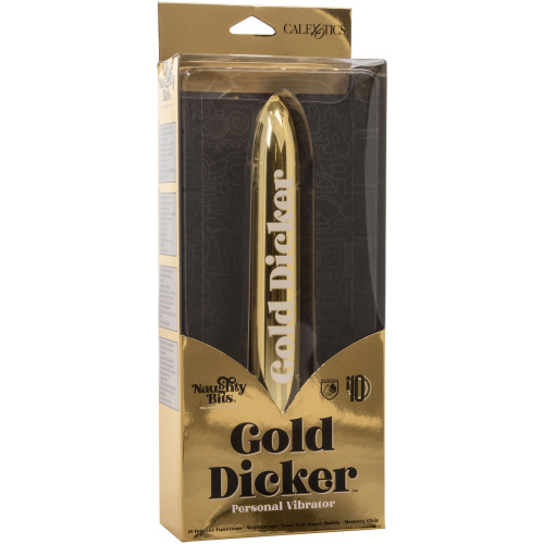 Naughty Bits Gold Dicker Personal Vibrator