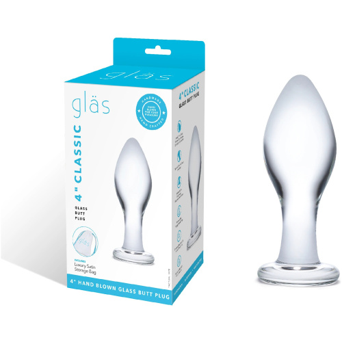 4 Inch Classic Handblown Glass Butt Plug