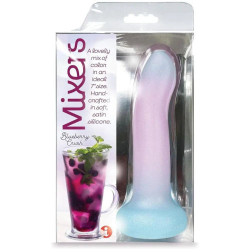 Mixers Blueberry Crush 8" Dildo - Pink Lavender Blue