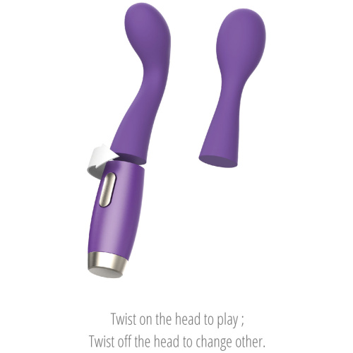 Perks Ex-1 Clitoral Stimulating Wand and G-Spot Vibrator - Purple