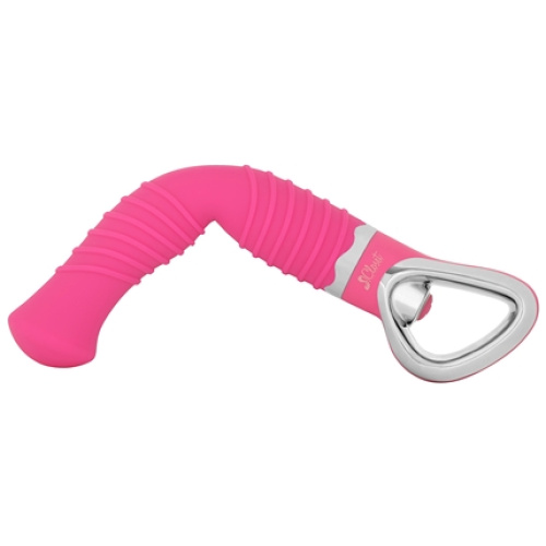 Ellie G Bendable Vibrator Ribbed - Pink