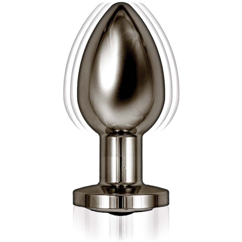 Ass-Sation Remote Vibrating Metal Plug - Black