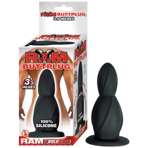 Ram Butt Plug 3.5-Inches - Black