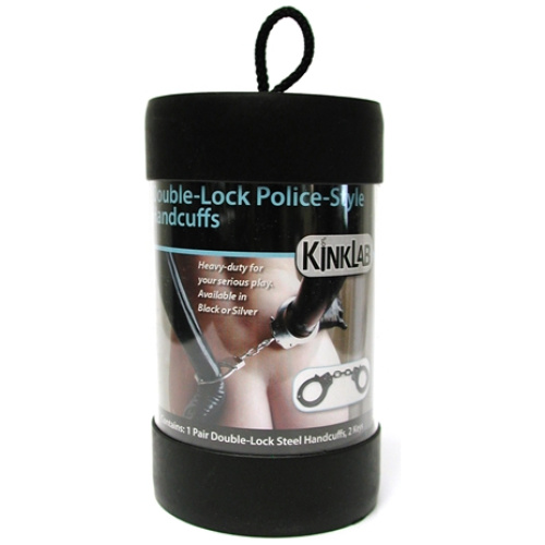 Double-Lock Police-Style Handcuffs Black