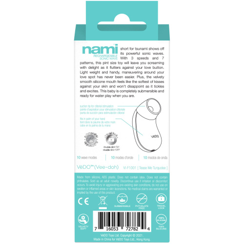 Nami Rechargeable Sonic Vibe - Tease Me Turquoise