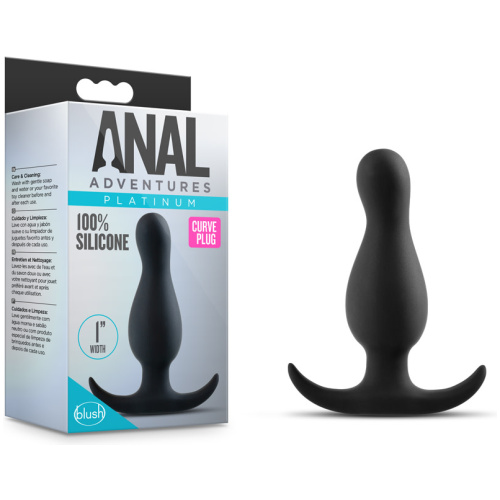 Anal Adventures Platinum - Curve Plug - Black