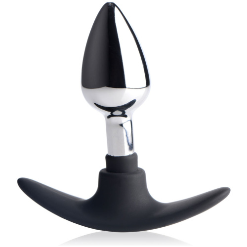 Dark Invader Metal and Silicone Anal Plug - Small