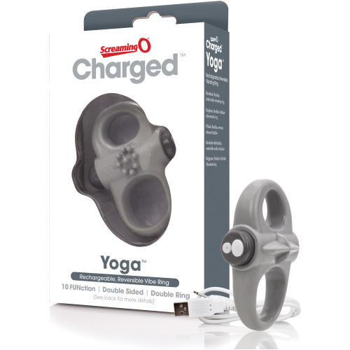 Charged Yoga Rechargeable Vibe Ring - Grey