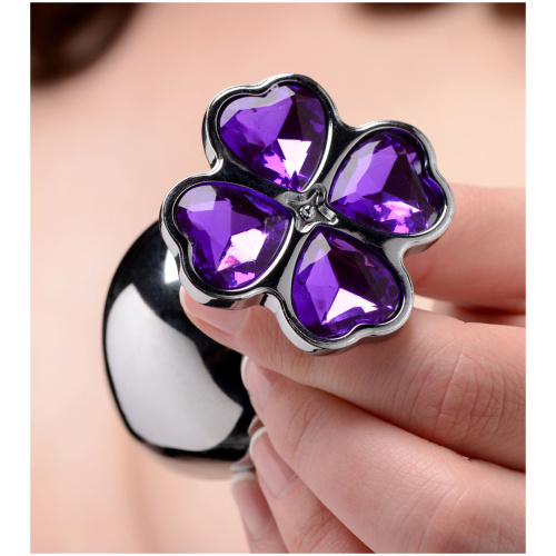 Violet Flower Gem Anal Plug Set