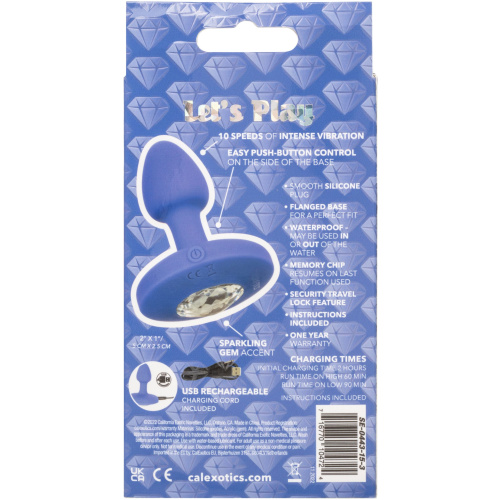 Cheeky Gems - Small Rechargeable Vibrating Probe - Vibrating Probe - Blue