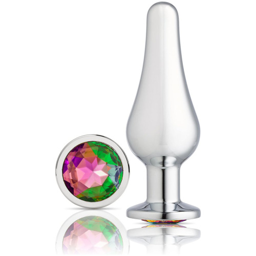 Cloud 9 Novelties Gems Silver Chrome Tall Plug - Small