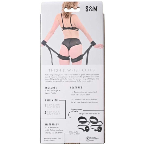 Thigh and Wrist Cuffs - Black