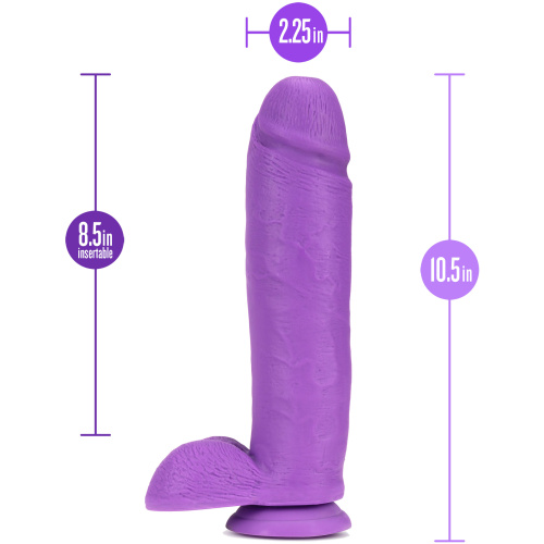 Neo - 10 Inch Dual Density Dildo - Neon Purple