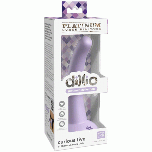Dillio Platinum - Curious Five 5 Inch Dildo - Purple