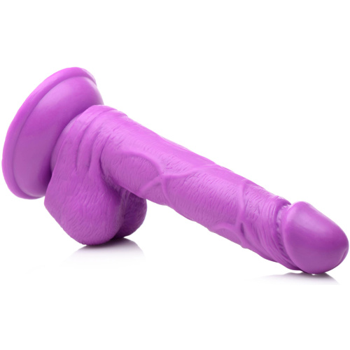 Pop Pecker 6.5 Inch Dildo With Balls - Purple